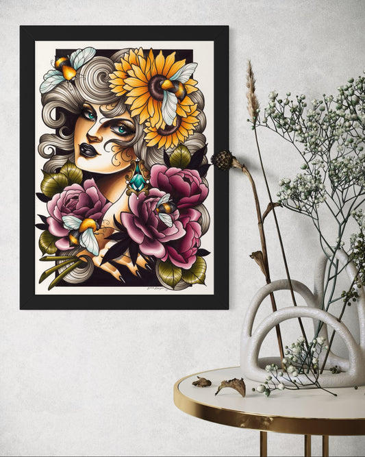 Bee Babe A3 Print